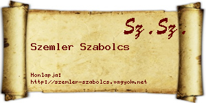 Szemler Szabolcs névjegykártya